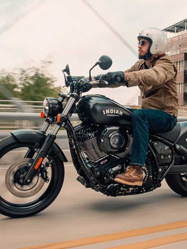 Indian motorcycle action shot