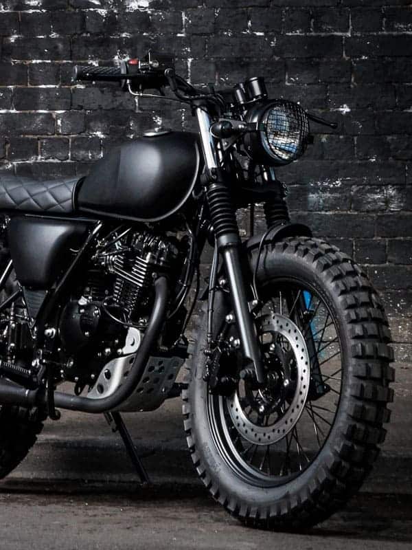 Mutt motorcycle close up image